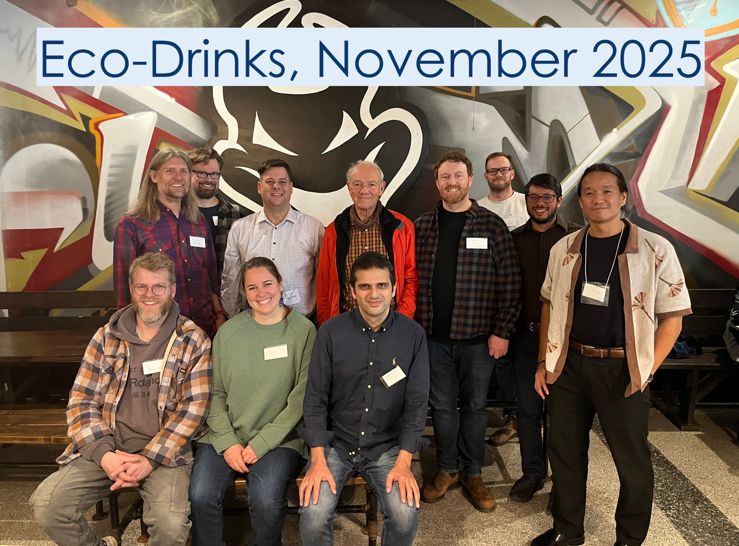 Eco-Drinks, July 2025. They are holding a Saved Lemay sign in front of the group.