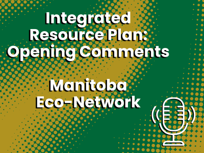 Featured image for “Integrated Resource Plan: Opening Comments (Manitoba Eco-Network)”